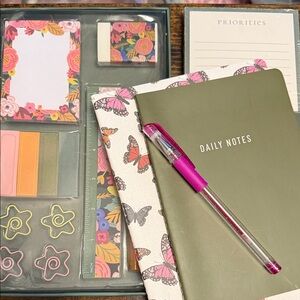 Butterfly and Floral Stationery Set with Bonus Gifts!